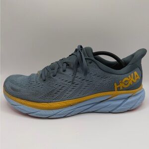 Hoka One One Clifton 8 Mens 12.5 2E Running Shoes Goblin Blue Athletic Sneaker